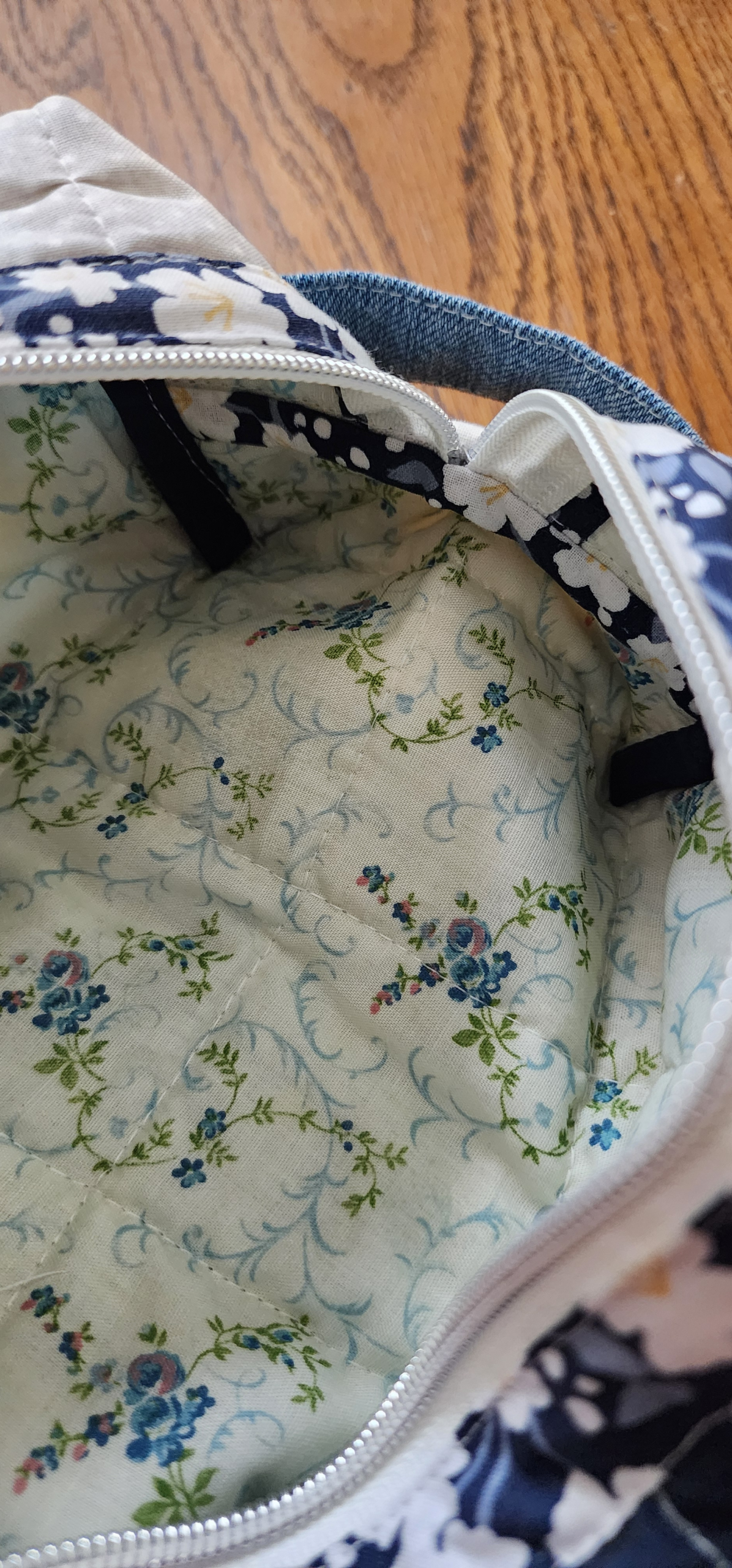 Patchwork Quilted Boxy Pouch - Image 2