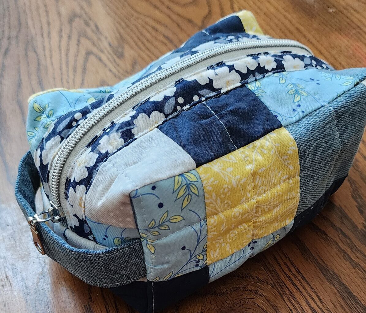Patchwork Quilted Boxy Pouch